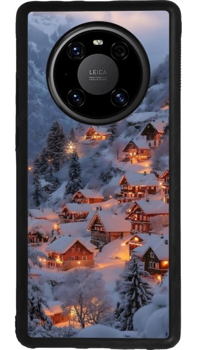 Coque Huawei Mate 40 Pro - Silicone rigide noir Winter 25 Winter snowy village