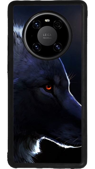 Coque Huawei Mate 40 Pro - Silicone rigide noir Wolf Shape