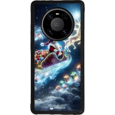 Huawei Mate 40 Pro Case Hülle - Silikon schwarz Weihnachten 2023 Verzauberter Weihnachtsmann