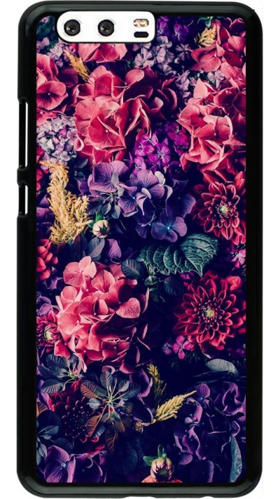 Hülle Huawei P10 Plus - Flowers Dark