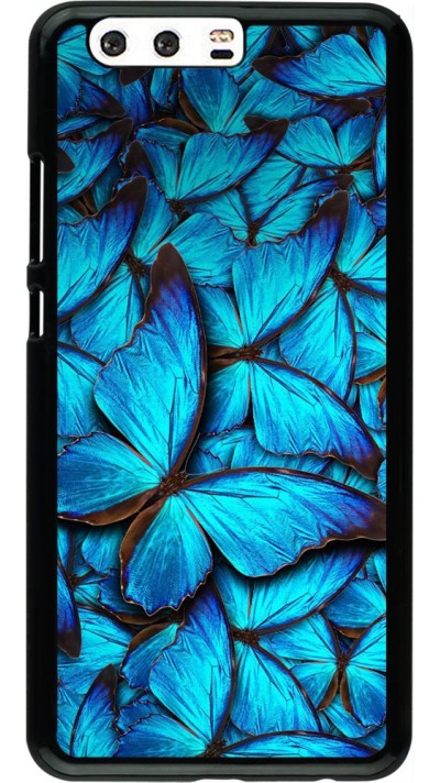 Hülle Huawei P10 Plus - Papillon - Bleu