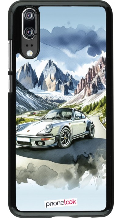 Coque Huawei P20 - Porsche 911 Mountain Watercolor