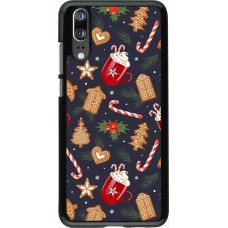 Huawei P20 Case Hülle - Christmas 25 Pattern Gingerbread House