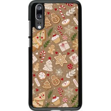 Huawei P20 Case Hülle - Christmas 25 Pattern Ginger Cookie
