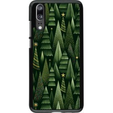 Huawei P20 Case Hülle - Christmas 25 Pattern Xmas Tree