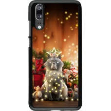 Huawei P20 Case Hülle - Christmas 25 Xmas Cat