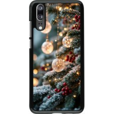 Huawei P20 Case Hülle - Christmas 25 Xmas Decorated Tree