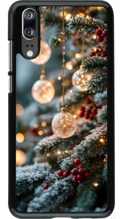 Huawei P20 Case Hülle - Christmas 25 Xmas Decorated Tree