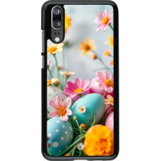 Huawei P20 Case Hülle - Easter 2026 Eggs with flowers