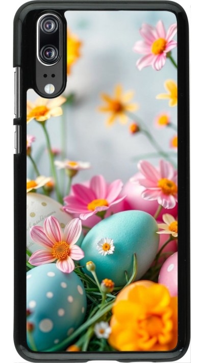 Huawei P20 Case Hülle - Easter 2026 Eggs with flowers