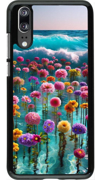 Coque Huawei P20 - Flower sea waves