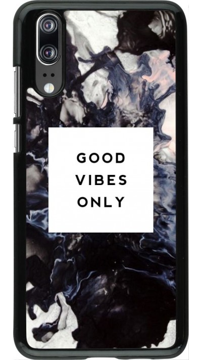 Hülle Huawei P20 - Marble Good Vibes Only
