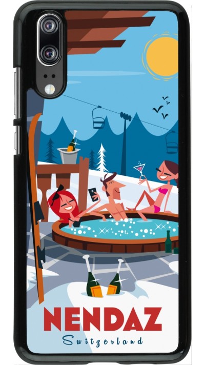 Huawei P20 Case Hülle - Nendaz Mountain Jacuzzi