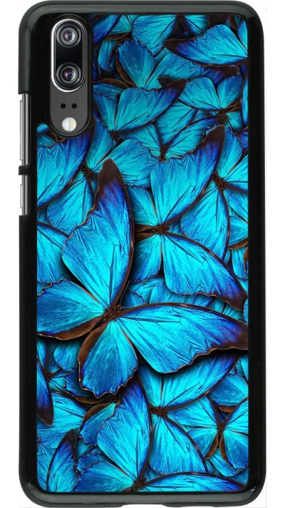 Hülle Huawei P20 - Papillon - Bleu