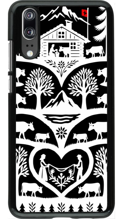 Coque Huawei P20 - Poya Suisse 2 noir