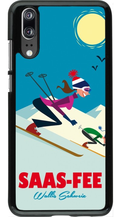 Huawei P20 Case Hülle - Saas-Fee Ski Downhill