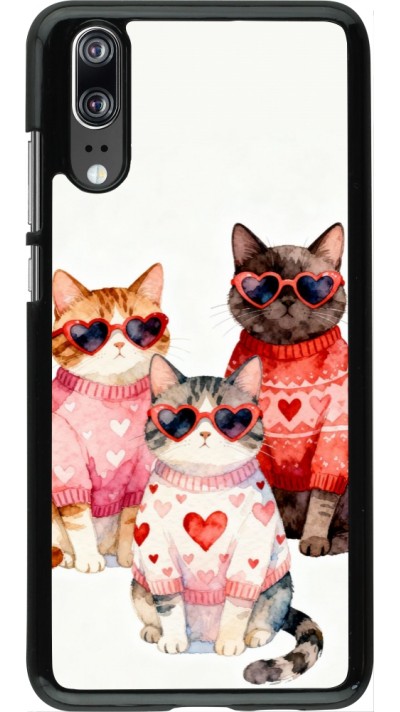 Huawei P20 Case Hülle - Saint Valentines Day 26 Cat Love