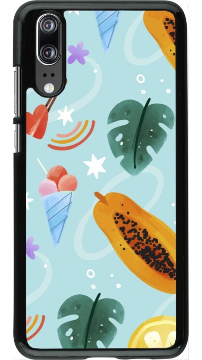 Huawei P20 Case Hülle - Summer 2025 Pattern papaya