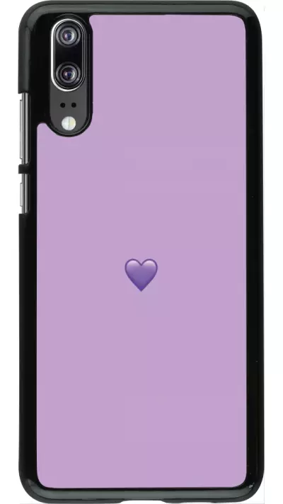 Huawei P20 Case Hülle - Valentine 2023 purpule single heart