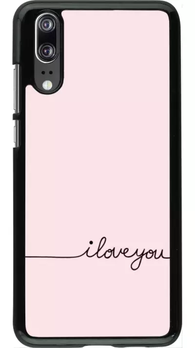 Huawei P20 Case Hülle - Valentine 2023 i love you writing