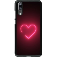 Huawei P20 Case Hülle - Valentine 2023 single neon heart