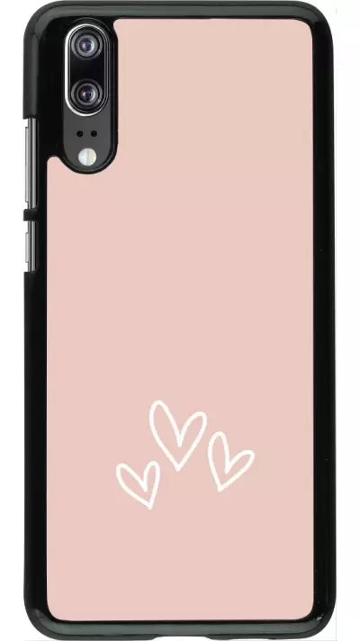 Huawei P20 Case Hülle - Valentine 2023 three minimalist hearts