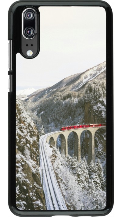 Huawei P20 Case Hülle - Winter 25 Winter polar express