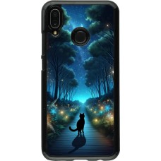 Huawei P20 Lite Case Hülle - Schwarze Katze Spaziergang