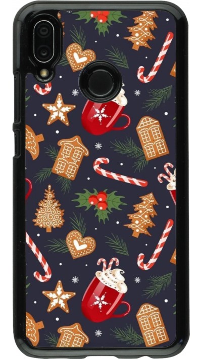 Huawei P20 Lite Case Hülle - Christmas 25 Pattern Gingerbread House