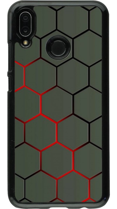 Hülle Huawei P20 Lite - Geometric Line red