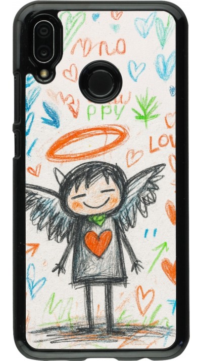 Huawei P20 Lite Case Hülle - Little Angel Sketch Love