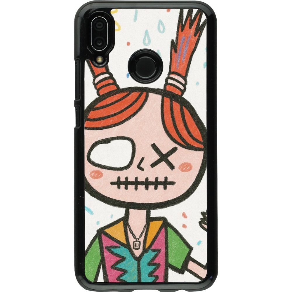 Huawei P20 Lite Case Hülle - Little Girl Sketch