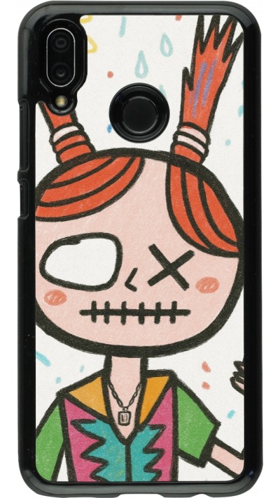 Huawei P20 Lite Case Hülle - Little Girl Sketch