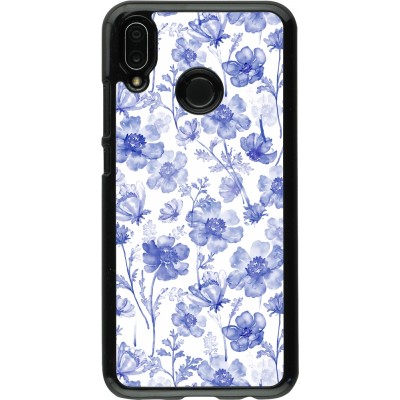 Huawei P20 Lite Case Hülle - Spring 23 watercolor blue flowers