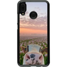 Huawei P20 Lite Case Hülle - Cow with tulips Spring 2026