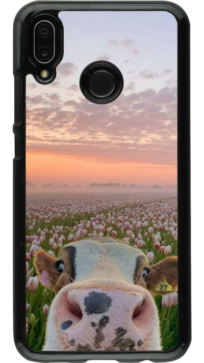 Huawei P20 Lite Case Hülle - Cow with tulips Spring 2026