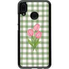 Huawei P20 Lite Case Hülle - Green vichy tulips Spring 2026