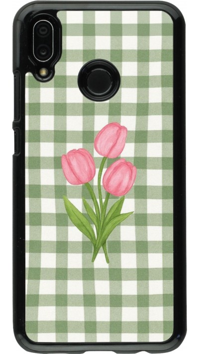 Huawei P20 Lite Case Hülle - Green vichy tulips Spring 2026