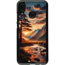 Huawei P20 Lite Case Hülle - Tal Sonnenuntergang Hirsch Baum