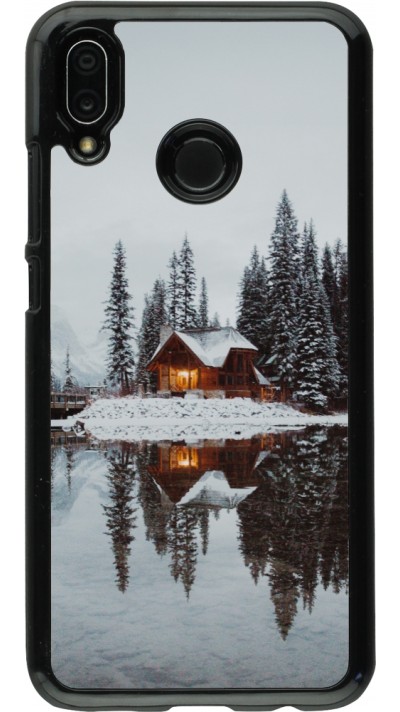 Huawei P20 Lite Case Hülle - Winter 25 Winter house forest afternoon