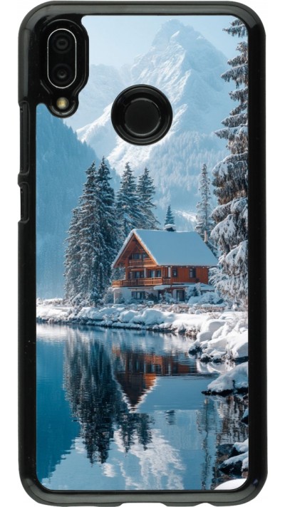 Huawei P20 Lite Case Hülle - Winter 25 Winter house forest day