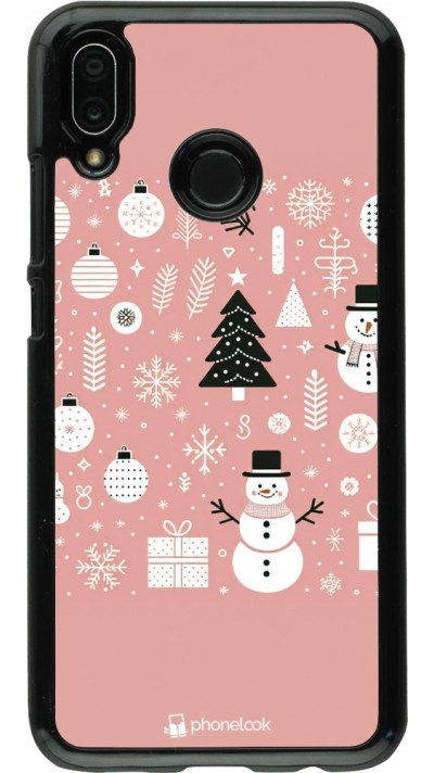 Huawei P20 Lite Case Hülle - Weihnachten 2024 Rose Schneemann Weihnachten
