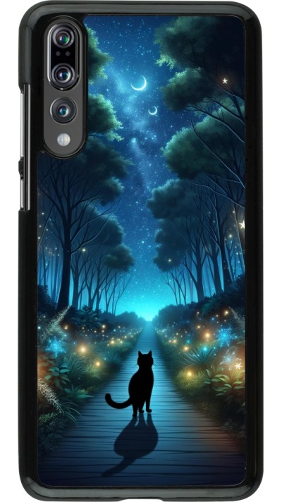 Huawei P20 Pro Case Hülle - Schwarze Katze Spaziergang