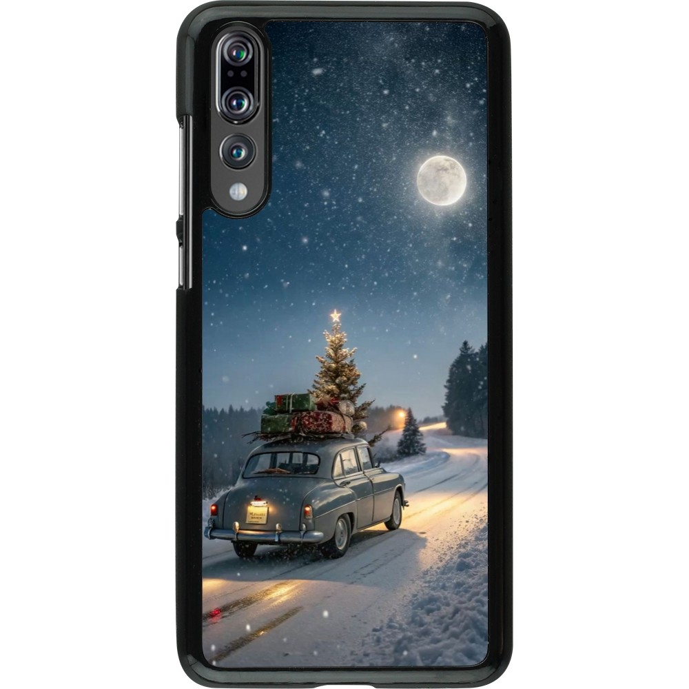 Huawei P20 Pro Case Hülle - Christmas 25 Car with Tree Xmas