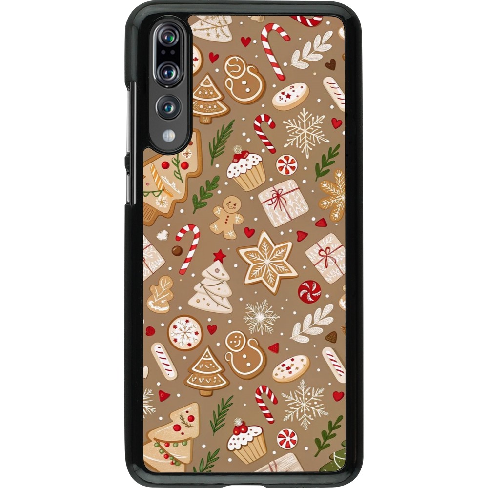 Huawei P20 Pro Case Hülle - Christmas 25 Pattern Ginger Cookie