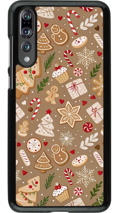 Huawei P20 Pro Case Hülle - Christmas 25 Pattern Ginger Cookie