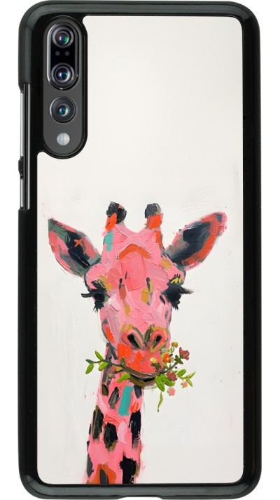 Huawei P20 Pro Case Hülle - Pink Girafe Paint