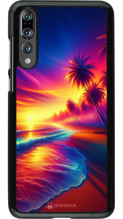 Huawei P20 Pro Case Hülle - Strand Sonnenuntergang auffällig