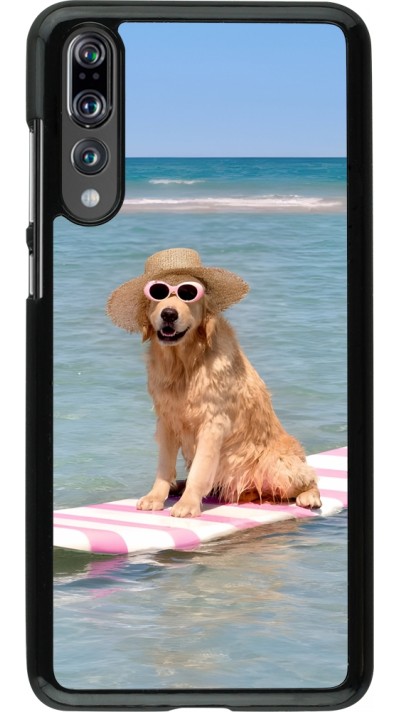 Huawei P20 Pro Case Hülle - Summer Dog on Paddle
