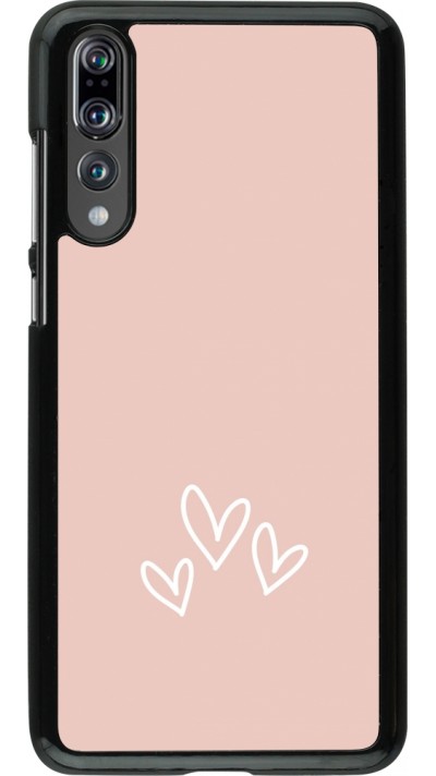Huawei P20 Pro Case Hülle - Valentine 2023 three minimalist hearts